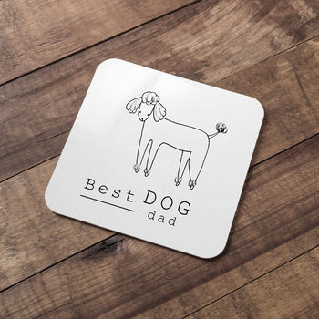 Best Dog Dad Illustration Breed Coaster, 8 of 9