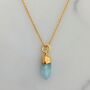 The 'En Pointe' Amazonite Gold Plated Necklace, thumbnail 4 of 6