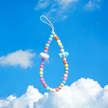 Pastel Cloud Beaded Phone Charm, 2 of 4