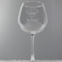 Personalised Holds A Bottle Of Wine Glass, thumbnail 3 of 3