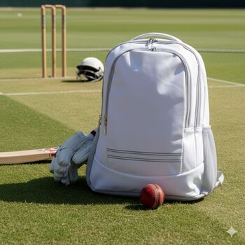 Personalised T20 White Cricket Backpack, 10 of 10