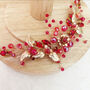 Red And Gold Flower Hair Vine, thumbnail 4 of 6