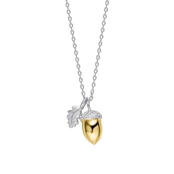 Sterling Silver Acorn Charms Necklace, 2 of 5
