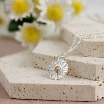 Daisy Solid Silver Necklace, 4 of 9