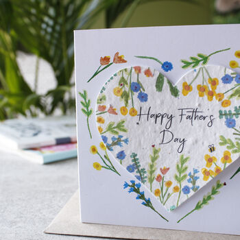 Father's Day Wildflower Seed Heart Card, 8 of 9
