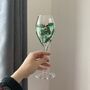 Holly Leaf Painted Wine Glass, thumbnail 3 of 9