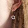 Hoop Earrings With Mother Of Pearl Star Detail, thumbnail 2 of 7