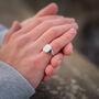 Silver Matte Signet Horizon Ring For Men Mens Pinky Rings, thumbnail 2 of 12