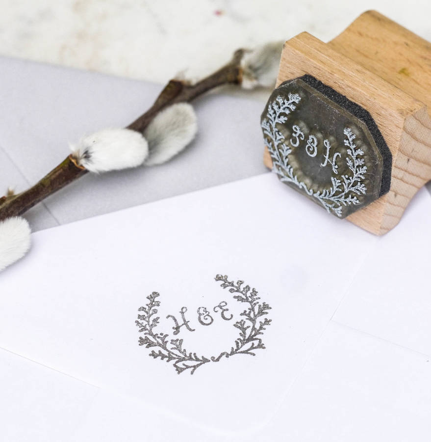 Monogram Stamp Botanical By English Stamp Company | notonthehighstreet.com