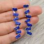 Lapis Lazuli Silver Earrings, thumbnail 1 of 5