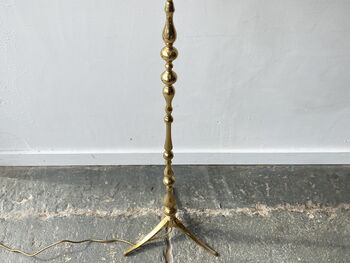 1960’s Vintage Floor Lamp With Brass Pole, 5 of 8