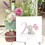 Personalised 2nd Birthday Elephant Card, thumbnail 1 of 2