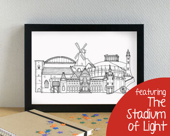 Football Stadium City Skyline Art Print, 12 of 12