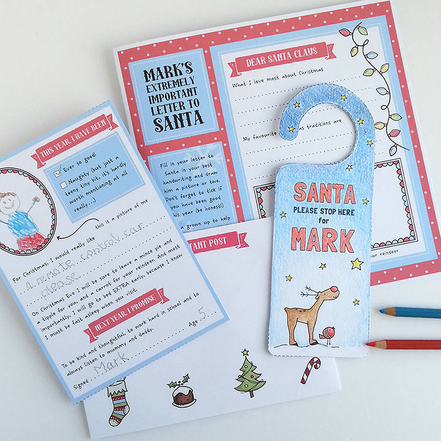 Letter To Santa, Large Activity Card, Personalised, 1 of 4