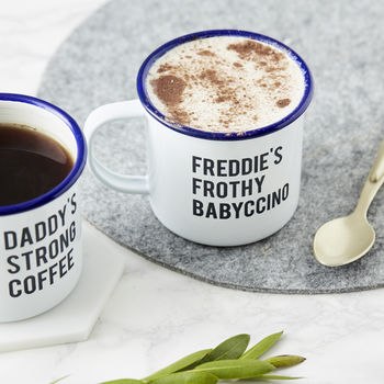 Personalised Daddy And Me Enamel Mugs, 2 of 2