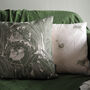 Birds And Aspidistra Pair Of Block Printed Cushions, thumbnail 1 of 7