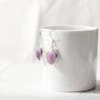 Lavender Faceted Glass Earrings, thumbnail 4 of 7