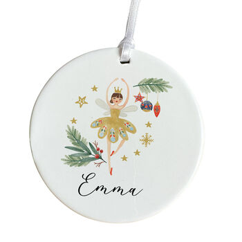 Nutcracker Or Ballerina Christmas Ornament Gift With Name, 3 of 7