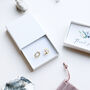 Delicate Freshwater Pearl Gold Stud Earrings In A Box, thumbnail 3 of 8