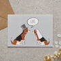 Beagle Wedding / Engagement Card, thumbnail 1 of 2