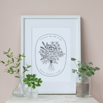 Hand Drawn Flowers Are Great Print, 3 of 4