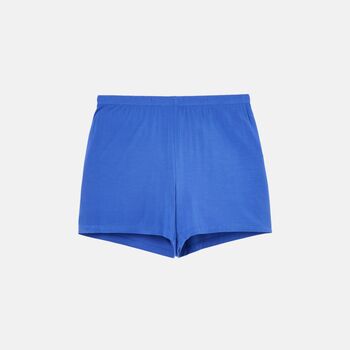 Women's 'Ultra Blue' Bamboo Lace Camisole Short Pyjama Set, 6 of 6