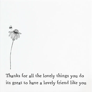 Thank You For All The Things You Do Porcelain Square Friendship Coaster Keepsake Gift, 3 of 3