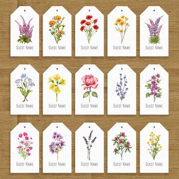 Flower Place Card Luggage Tags, 2 of 12
