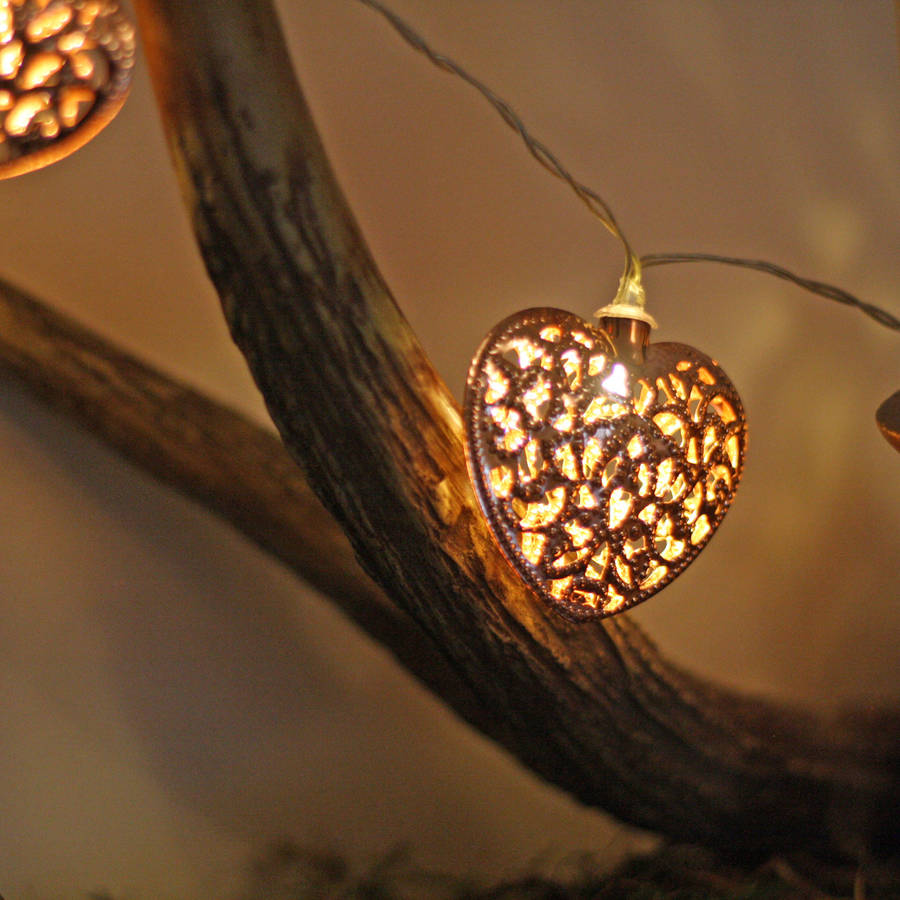 ornate copper heart string of lights by the wedding of my dreams ...