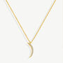 Gold Or Silver Women’s Dainty Crescent Moon Necklace, Celestial Jewellery Gift For Her, thumbnail 2 of 5