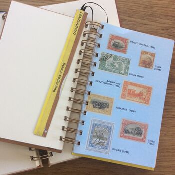 'Stamp Collecting' Upcycled Notebook, 2 of 5