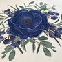 Blue Lotus Floral Pillow Covers With Blue And White, thumbnail 2 of 7