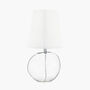 Clear Glass And White Shade Table Lamp, thumbnail 4 of 10