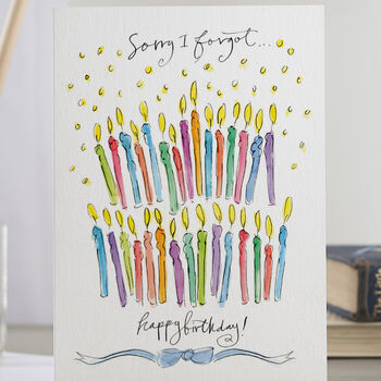 'Sorry I Forgot…' Belated Birthday Card, 2 of 3