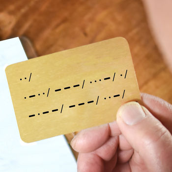 Morse Code I Love You Reveal Wallet Card Keepsake, 3 of 10