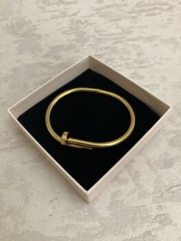 Gold Nail Bangle/Bracelet, 5 of 6