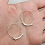 Dachshund Sausage Dog Sterling Silver Hoops, thumbnail 2 of 4