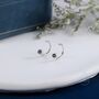 2mm Black Diamond Cz Huggie Hoop Earrings, thumbnail 8 of 12