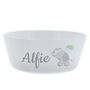Personalised Hessian Elephant Baby Plastic Bowl, thumbnail 2 of 4