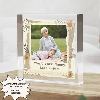 Gifts For Women Personalised Photo Ornament Crystal Glass, 2 of 8