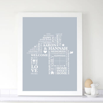 Personalised 'Typographic' New Home Print, 3 of 5