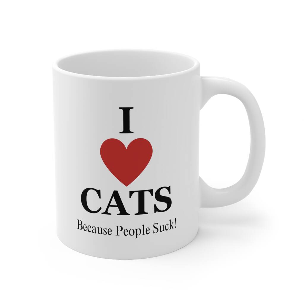 I Love Cats Coffee Mug By nude organics