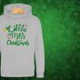 'Little Miss Christmas' Glittery Girls Christmas Jumper Hoodie, thumbnail 1 of 12