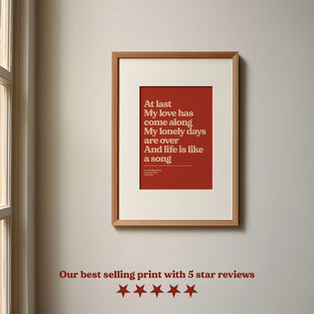 Custom Lyric Print, 2 of 12