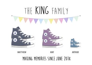 Personalised Converse Print | Customised Trainers Print, 3 of 9