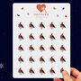 Butterfly Christmas Kisses Stickers, 25 Love Stickers, thumbnail 10 of 12