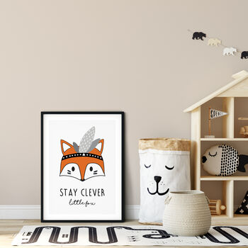 Stay Clever Little Fox Art Print, 2 of 4