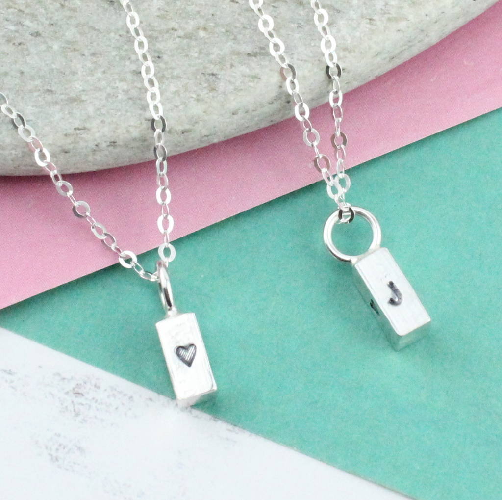 Sterling Silver Small Ingot Pendant By Lucy Kemp Silver Jewellery