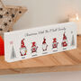 Personalised Gonk Family Christmas Wooden Mantel Decoration, thumbnail 2 of 5
