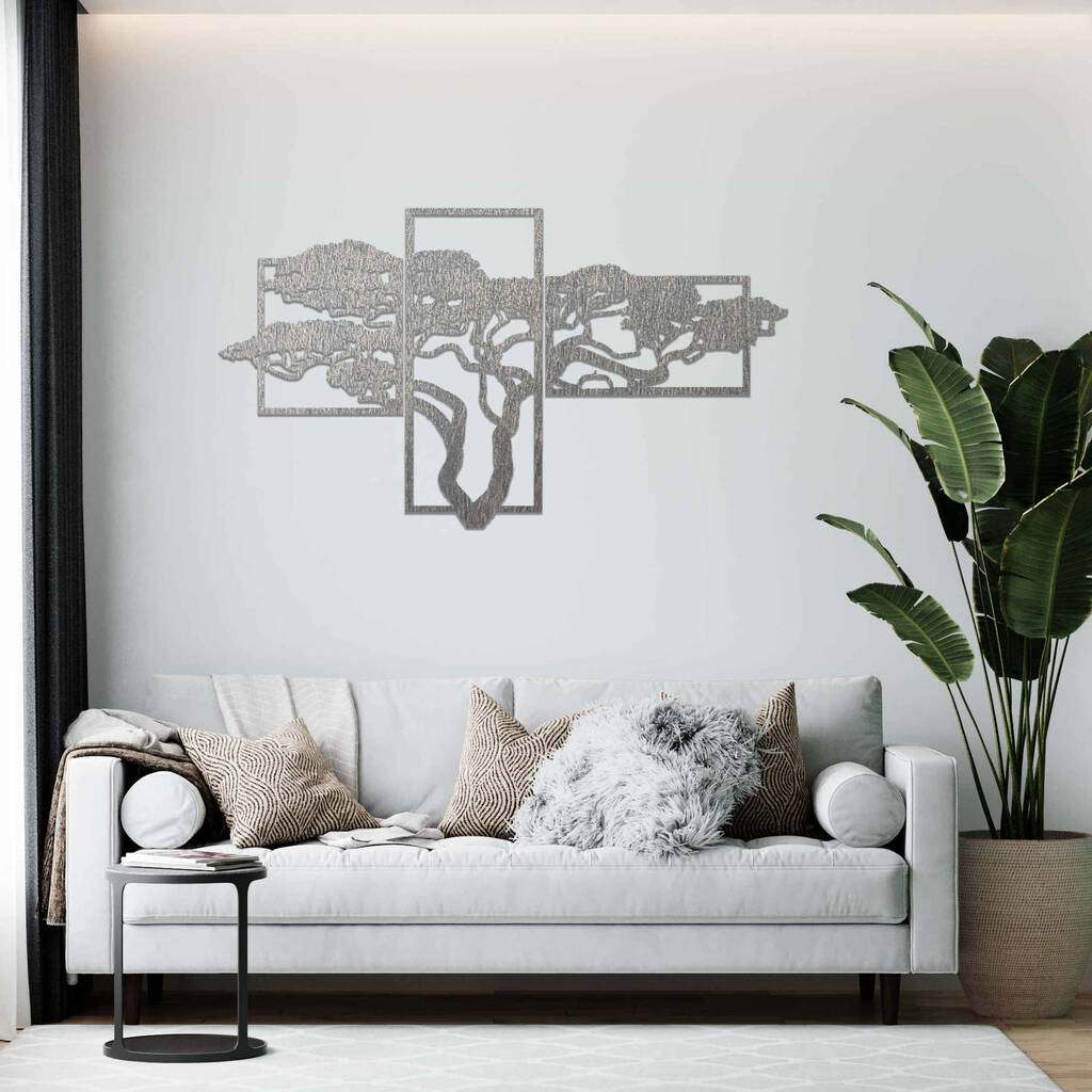 Savannah Tree Wooden Wall Art African Decor Style By Duke Craft